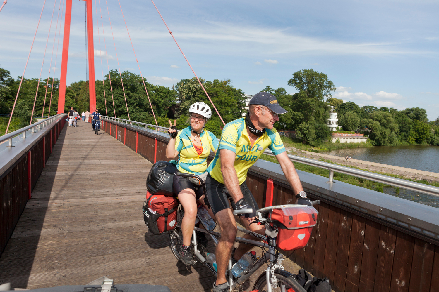 Tandem-Team während der MUT-TOUR