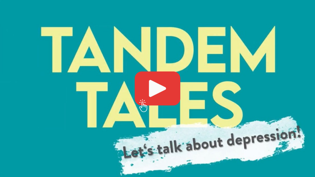 Tandem Tales: Let's talk about depression! Schrift als Startbild des Videos