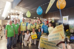 Das Team, das den MUT-TOUR-Infostand beim Patientenkongress der Erkankung Depression 2017 betreut hat (Foto: Sebastian Burger)